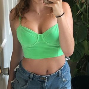 Lime green tank top